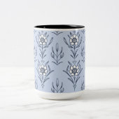 青フローラ ツートーンマグカップ (中央)