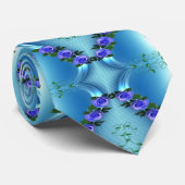 青フローラ ネクタイ (ロール)