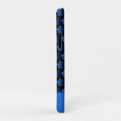 青フローラ パーソナライズされた Case-Mate iPhoneケース (裏面/右)