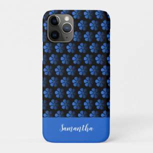 青フローラ パーソナライズされた iPhone 11 PROケース