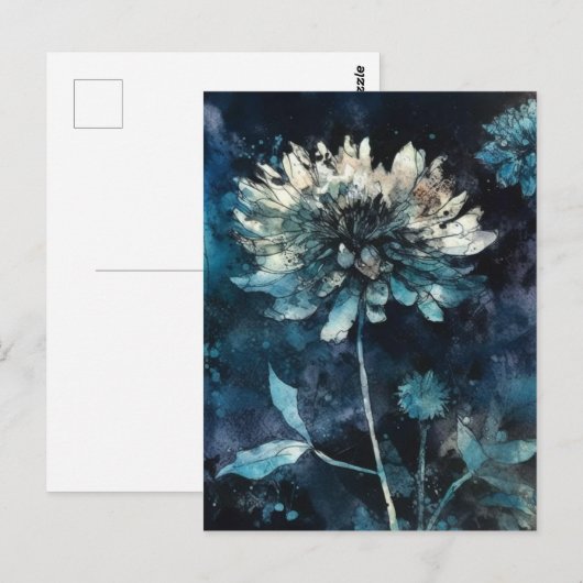 青フローラ ポストカード (正面/裏面)