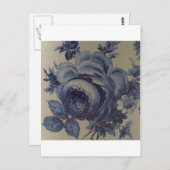 青フローラ ポストカード (正面/裏面)