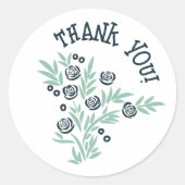 青フローラ ラウンドシール (正面)