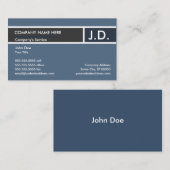 青プロフェッショナルイニシャル 名刺 (正面/裏面)