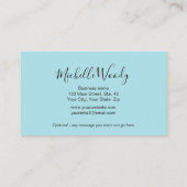 青プロフェッショナルスタイリッシュモダン 名刺 (裏面)