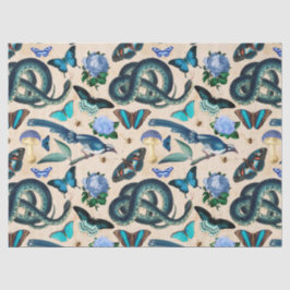 青ヘビと蝶の切り離し 薄葉紙