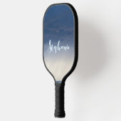 青ベージュの背景をパーソナライズ太平洋海 ピックルボールラケット (左)