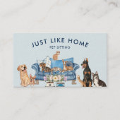 青ペット座りサービス名刺 名刺 (正面)