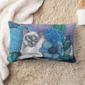 青ポイントシャム猫 ランバークッション (ブランケット)