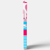 青ポップ・アートのい唇をかむアートウーマンホワイトサングラス Case-Mate iPhoneケース (裏面 / 左)