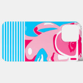 青ポップ・アートのい唇をかむアートウーマンホワイトサングラス Case-Mate iPhoneケース (裏面 (横))