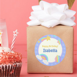 青ポップ・アートのい ラウンドシール