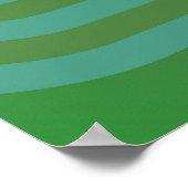 青ポップ・アートの上の右の緑へのアート矢印 ポスター (角)