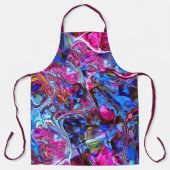 青マゼンカラフルタおよび黄色の旋回エプロン エプロン (正面)