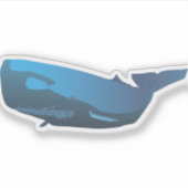 青マッコウクジラ シール (正面)