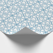 青マンダラ図形 ラッピングペーパー (角)