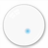 青マーク付きプール/ビリヤード白キューボール シール (正面)