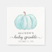 青ミニマルかぼちゃ水彩男の赤ちゃん散布 スタンダードカクテルナプキン (正面)