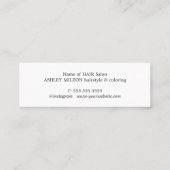 青ミニマルエレガントハサミ美容師 スキニー名刺 (裏面)
