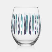 青ミニマルレトロインスパイア ステムなしワイングラス (右)