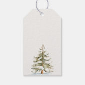 青ミニマル冬のチャストマスボーイベビーシャワー ギフトタグ (裏面)