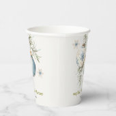 青ミニマル冬のチャストマスボーイベビーシャワー 紙コップ (右)