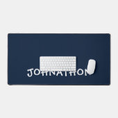 青ミニマル名 デスクマット (キーボード&マウス)