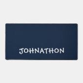 青ミニマル名 デスクマット (正面)