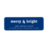 青ミニマル王室のの聖降誕祭の挨拶 ラベル (正面)