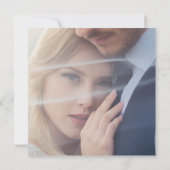 青ミニマル王室のOpulenceスクリプト写真結婚の セーブザデート (裏面)