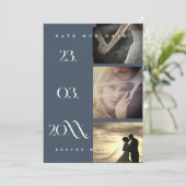 青ミニマル王室のOpulenceスクリプト写真結婚の セーブザデート (スタンド正面)