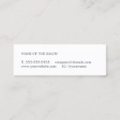 青ミニマル白はさみ美容師 スキニー名刺 (裏面)
