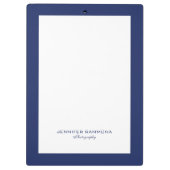 青ミニマル白シンプル縁ど クリップボード (裏面)