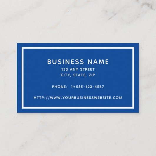 青ミニマル白 名刺 (裏面)