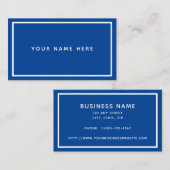 青ミニマル白 名刺 (正面/裏面)