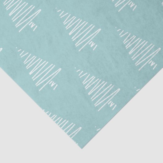 青ミニマル緑と白のクリスマスツリー 薄葉紙 (詳細)