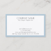 青ミニマル縁ど白 名刺 (裏面)