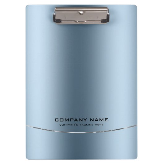 青ミニマル色のフェイク光沢 クリップボード (正面)