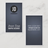 青ミニマル色 名刺 (正面/裏面)