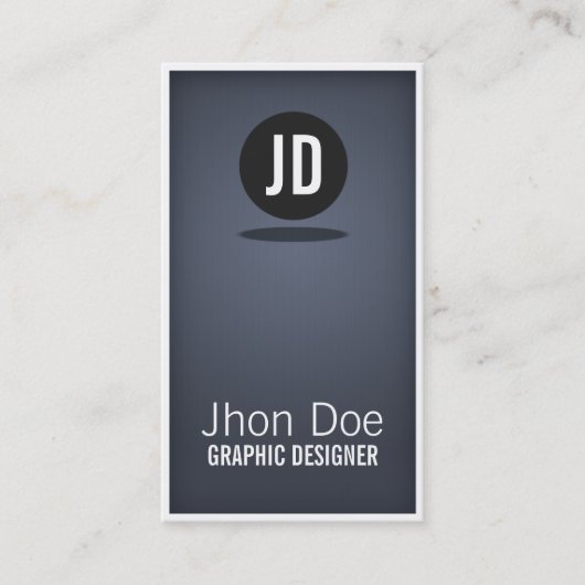 青ミニマル色 名刺 (正面)