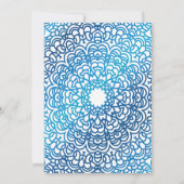 青ムスリム結婚式招待状 招待状 (裏面)