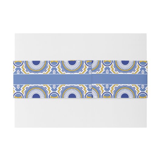 青メスペインのキシカンタラベ結婚ラ 招待状ベリーバンド (裏面例)