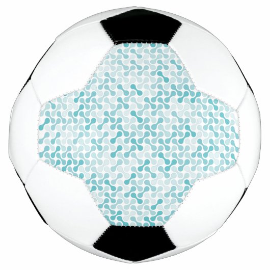 青メタボールパターン サッカーボール (正面)
