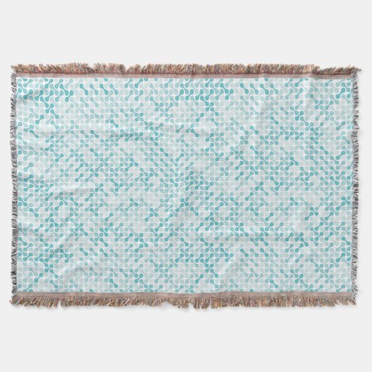 青メタボールパターン スローブランケット (正面)