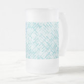 青メタボールパターン フロストグラスビールジョッキ (正面右)