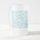 青メタボールパターン フロストグラスビールジョッキ (正面左)
