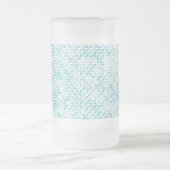 青メタボールパターン フロストグラスビールジョッキ (中央)