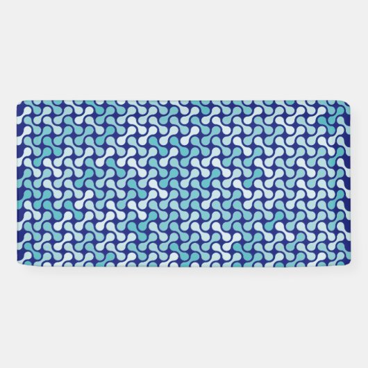 青メタボールパターン 横断幕 (横)