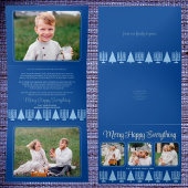 青メリー異教間スエレガントクリプト4写真 三つ折りクリスマスカード