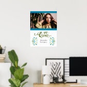 青メ伝統的キシカンフローラ写真キンセアニェラ ポスター (ホームオフィス)